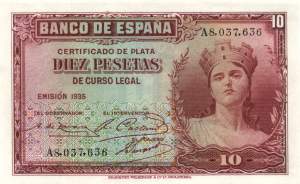 10 Pesetas 1935
